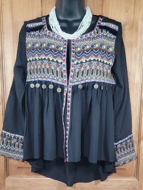 Festive Boho Gypsy Overlay Top